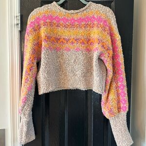 Feee People Snowflake Pullover Sweater Medium